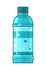 Wall Mural - Purified water in glass bottle with blue cap