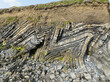 metamorphic rock formation on irelands eastern coastline
