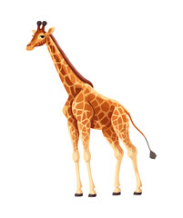 Sticker - Cute giraffe standing animal