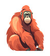 © djvstock - orangutan primate mascot sitting