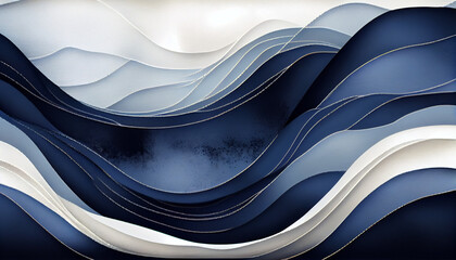 Abstract blue water ocean wave texture background. Blue and white water wave web banner Graphic Resource as background for ocean wave abstract backdrop for copy space. Generative AI