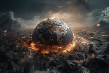 Global Annihilation; Obliteration Of Earth. Generative AI