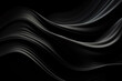 © Rytis - Black matte texture waves background with copy space. Generative AI
