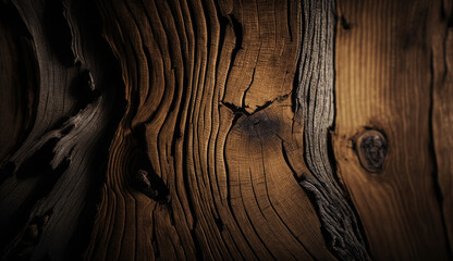 Wall Mural - Brown oak wooden rustic oak background