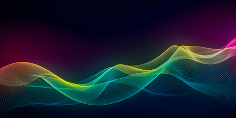 Wall Mural - soft focus dreamy vibrant color background with copy space, waves liquid smoke flow presentation bac