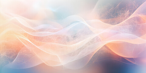 Wall Mural - waves liquid lines, soft focus dreamy pastel color background with copy space