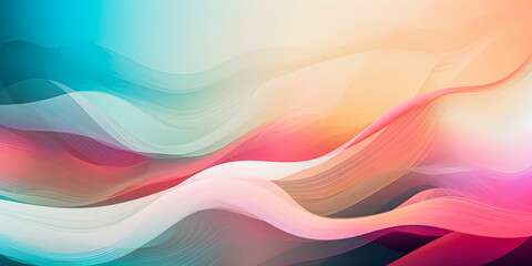 Wall Mural - organic waves soft focus dreamy pastel color background with copy space