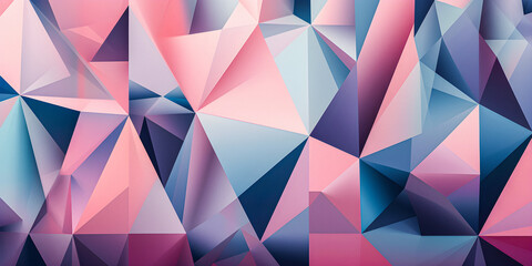 Wall Mural - soft focus dreamy pastel color background with copy space, geometric shapes, triangles, presentation