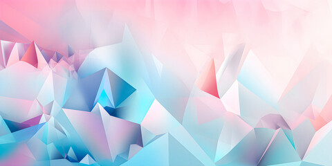 Wall Mural - Soft focus dreamy pastel color background with copy space, geometric shapes, triangles, presentation background