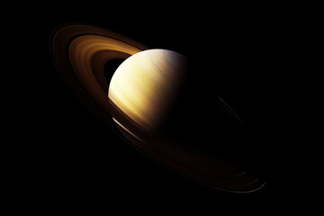 Wall Mural - planet saturn in dark space. elements of this image furnishing nasa.