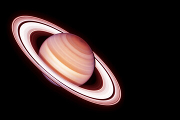 Wall Mural - planet saturn in dark space. elements of this image furnishing nasa.