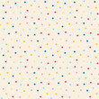 © Oxy D - Polka dots seamless pattern. Small colored dots on a beige background. Simple pastel design for fabric, textile, paper, cover and etc.
