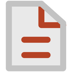 Wall Mural - a flat round icon of document