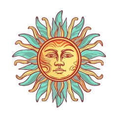 Sticker - Sun symbolizes summer in nature