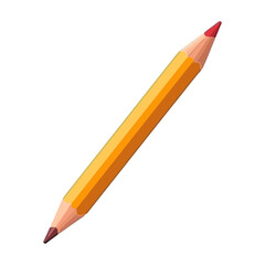 Wall Mural - Yellow pencil on white background, sharp tip