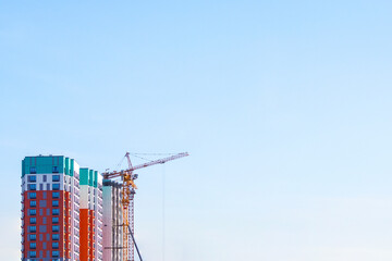 tower crane. construction of a high-rise building