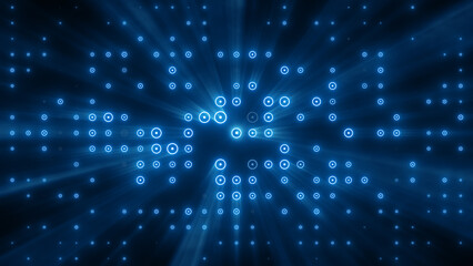 Wall Mural - flashing particles pattern with beams, rays.