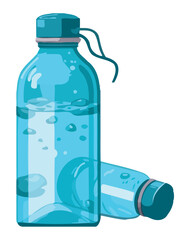 Poster - plastic bottles with liquid inside