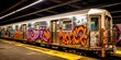 subway cars graffiti art - generative