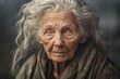 © top images - Old woman zombie or monster, horror concept. AI generated, human enhanced
