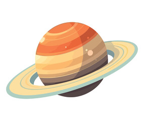 Sticker - Spaceship orbiting planet in design