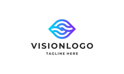 Wall Mural - Simple eye vision logo modern design vector