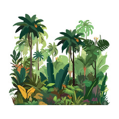 Sticker - tropical rainforest paradise landscape
