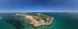 © robertharding - Aerial panoramic view of the Magdalena Peninsula, a 69-acre peninsula near the entrance to the Bay of Santander in the city of Santander, Cantabria, north coast, Spain, Europe