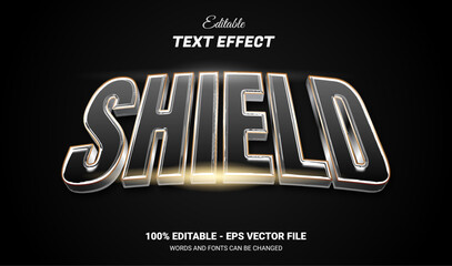 Canvas Print - 3d shield editable text effect