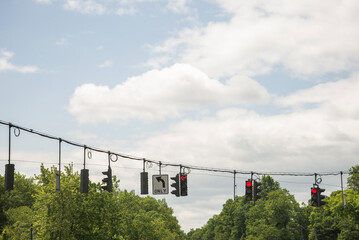 Wall Mural - Street light cables