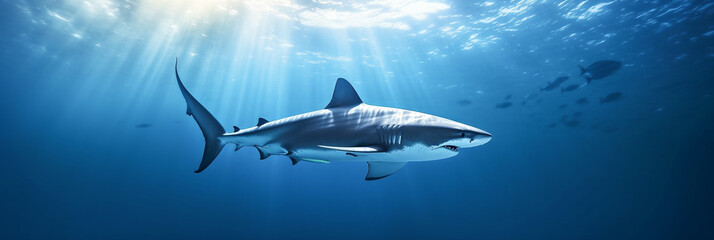 shark in the oceanbanner ai