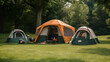 緑豊かな芝生でのキャンプの喜び No.025 | The Joy of Camping on a Lush Green Lawn Generative AI