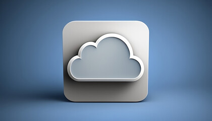 Wall Mural - Cloud Computing Simple. 3D, High Quality Resolution.