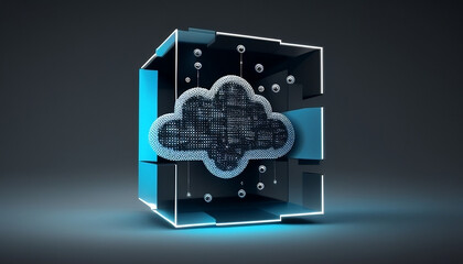 Wall Mural - Cloud Computing Icon. AD, High Quality Illustration, simple.