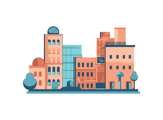 Wall Mural - Modern city skyline, vector illustration design