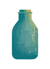 Poster - glass bottle icon with fresh liquid