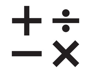 Mathematics education symbol icon vector symbol illustration