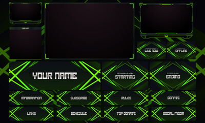 Wall Mural - Twitch Overlay Live Stream template set