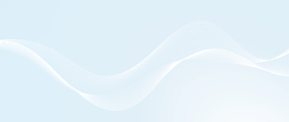 Wall Mural - undulate smooth wave lines design. abstract flowing curved stripes template. white fluid shape on li