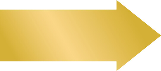 Metallic gold arrow