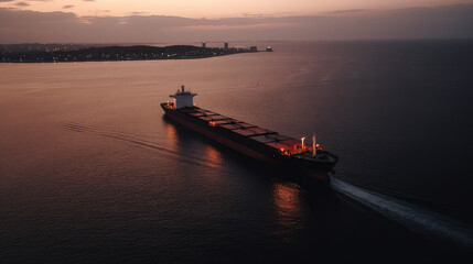 Cargo Ship on the sea