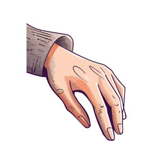 Sticker - Businessman hand contract, gesturing