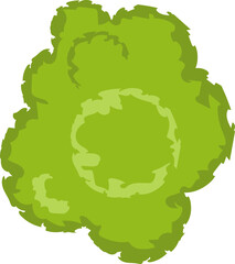 Wall Mural - tree, bush top view for architectural and landscape design. colored blooming plant or tree for fence