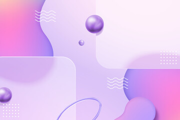 3D purple glassmorphism template