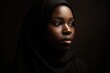© santypan - African muslim woman with hijab. Al generative