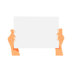 vector illustration of paper and hands