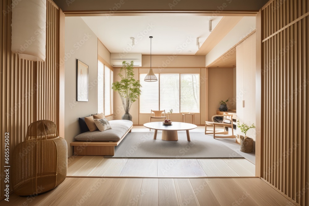 modern japanese style interior with sleek and minimalist furniture ...