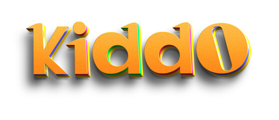 Wall Mural - Children day Kiddo 3d colorful text cutout