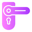 door lock gradient icon