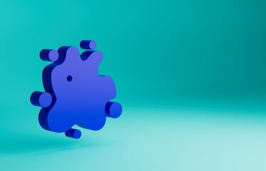 Canvas Print - Blue Paint spray icon isolated on blue background. Minimalism concept. 3D render illustration